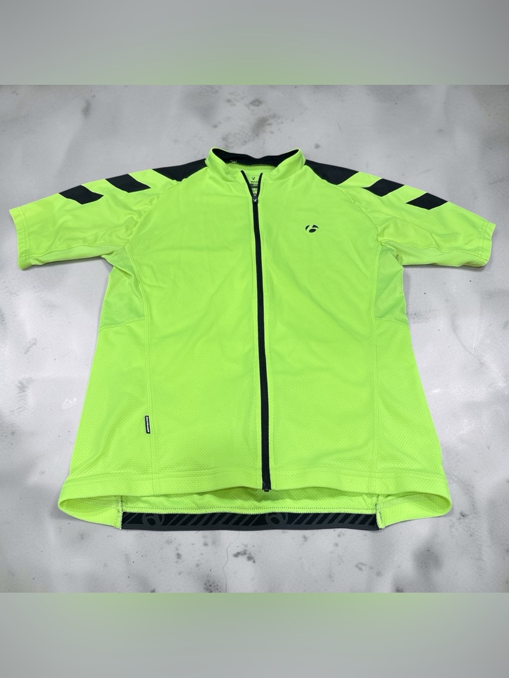 Bontrager Race SS Jersey 9551 Hi Vis Yellow Cycling Full Zip Jersey Medium Large